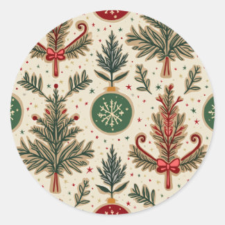 Weihnachtsaufkleber Runder Aufkleber