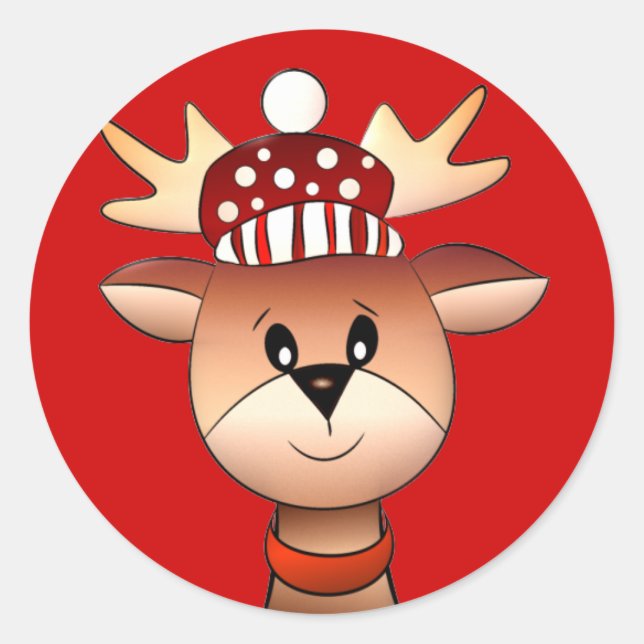Weihnachtsaufkleber Runder Aufkleber (Vorderseite)