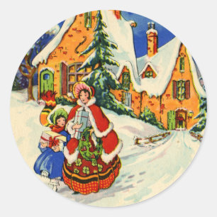 Weihnachtsaufkleber Runder Aufkleber