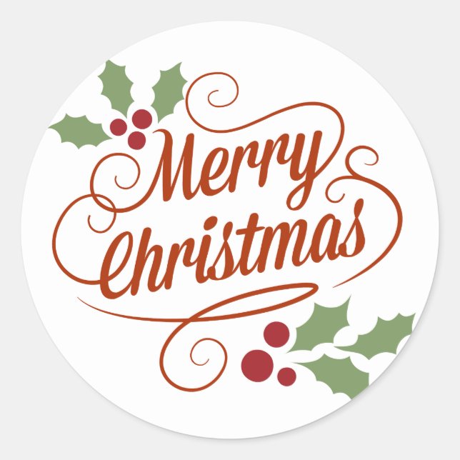 Weihnachtsaufkleber Runder Aufkleber (Vorderseite)