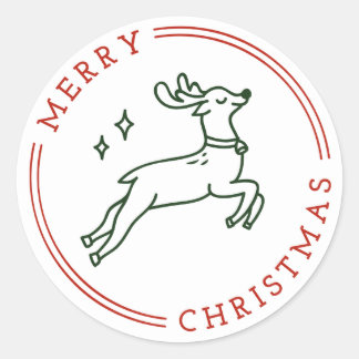 Weihnachtsaufkleber Runder Aufkleber