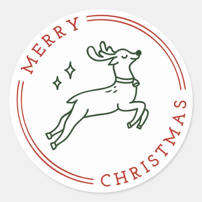 Weihnachtsaufkleber Runder Aufkleber (Vorderseite)