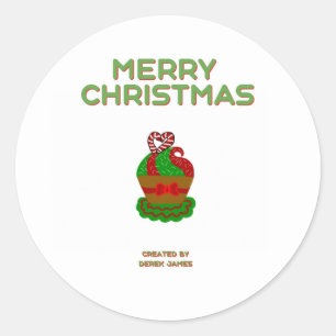 Weihnachtsaufkleber Runder Aufkleber