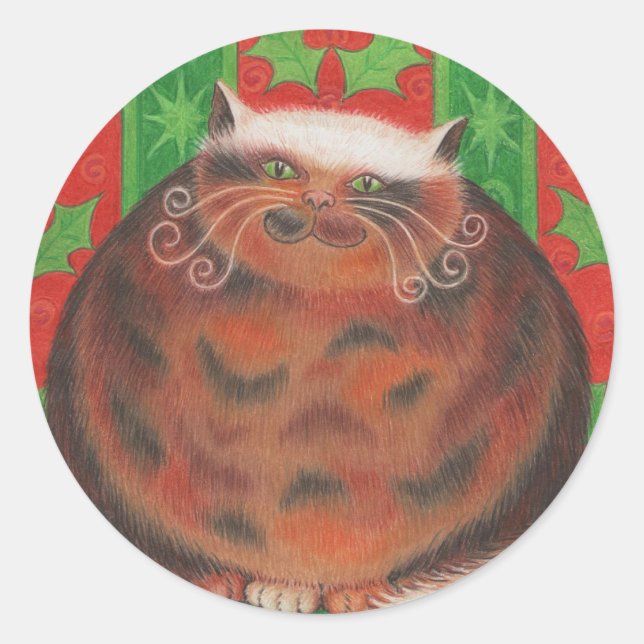 Weihnachtsaufkleber Runder Aufkleber (Vorderseite)