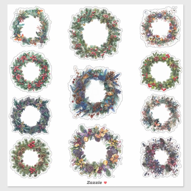 Weihnachtsaufkleber-Set | Gothic, Pagan, nordische Aufkleber (Blatt)
