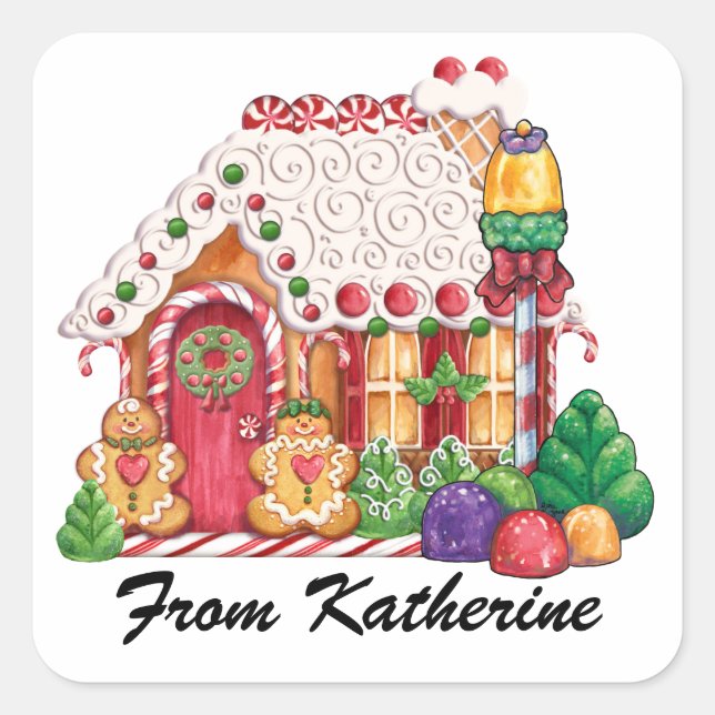 Weihnachtsaufkleber - SRF Quadratischer Aufkleber (Vorderseite)