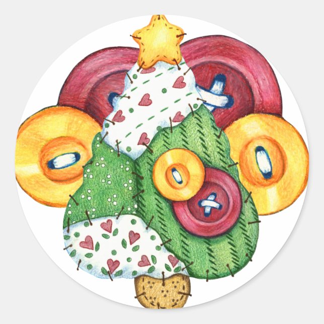 Weihnachtsaufkleber - SRF Runder Aufkleber (Vorderseite)