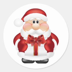 Weihnachtsaufkleber/Weihnachtsmann Runder Aufkleber