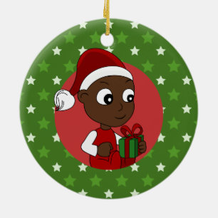 Weihnachtsbaby-Cartoon Keramikornament
