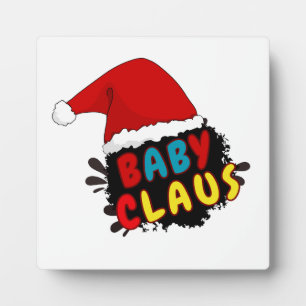 Weihnachtsbaby Claus Fotoplatte