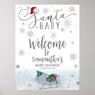 Weihnachtsbaby-Dusche Begrüßungszeichen Poster