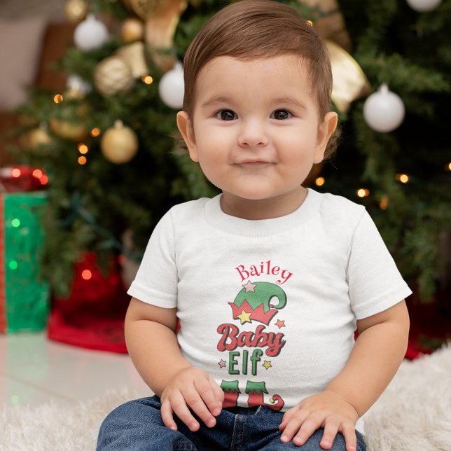 Weihnachtsbaby Elf - T - Shirt (christmas baby elf customized baby tshirt)