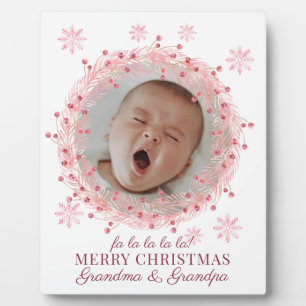 Weihnachtsbaby-Foto für Oma und Opa Fotoplatte