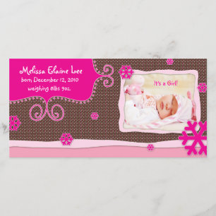 Weihnachtsbaby-Foto-Karten-Mitteilung Ankündigung
