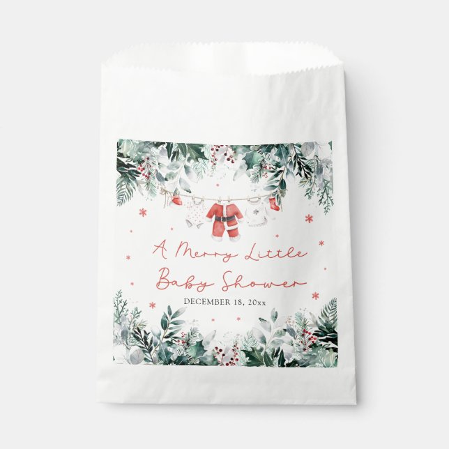Weihnachtsbaby kleidet sich eine lustige kleine Ba Geschenktütchen (Vorderseite)