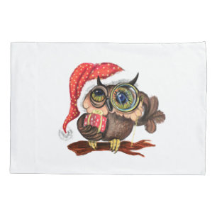 Weihnachtsbaby Owl mit Geschenkkissen Kissenbezug