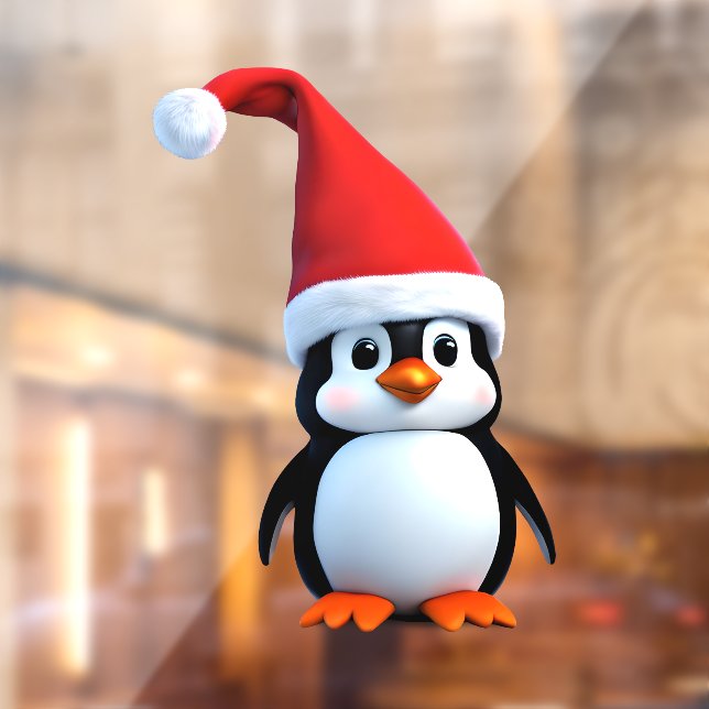 Weihnachtsbaby Penguin Fensteraufkleber (Blatt 2)