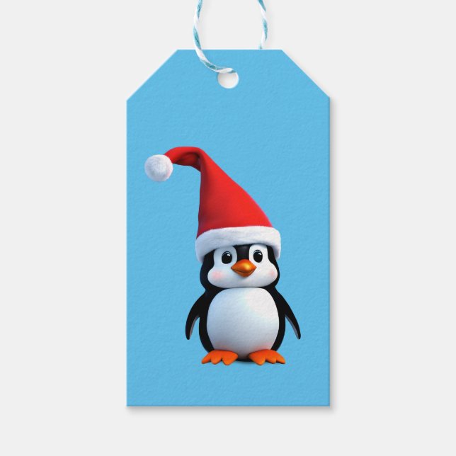 Weihnachtsbaby Penguin Geschenkanhänger (Vorderseite)