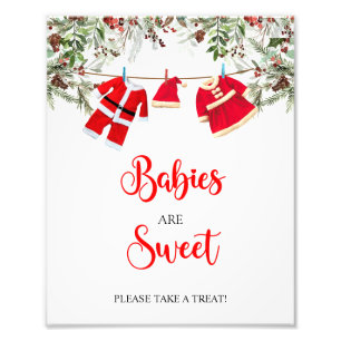 Weihnachtsbabys sind ein süßes Baby-Duschzeichen Fotodruck