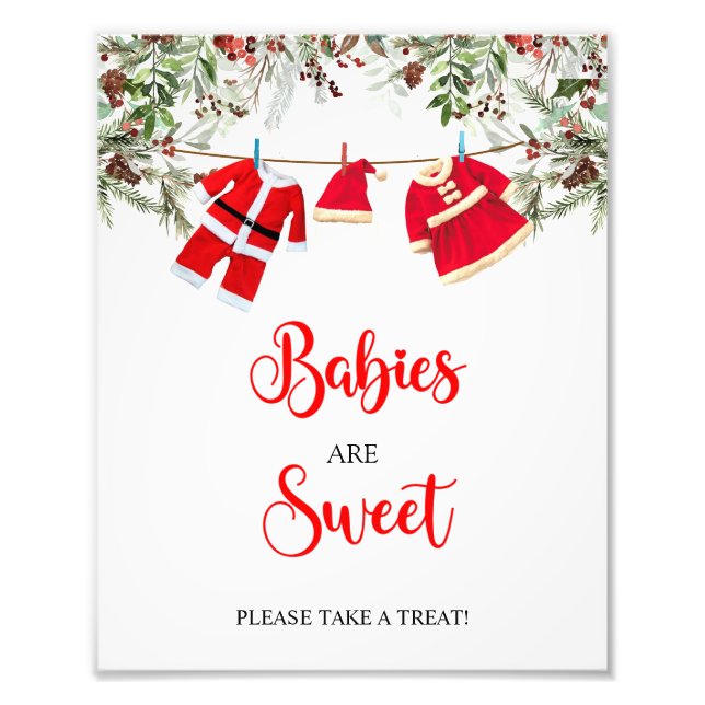 Weihnachtsbabys sind ein süßes Baby-Duschzeichen Fotodruck (Vorne)