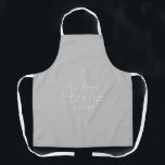 Weihnachtsbacken Crew modern minimalistisch grau Schürze<br><div class="desc">Weihnachtsbäckerei Crew modern minimalelegante Art traditionelle Weihnachtsfeiertage Geschenk graue Feiertag Backbäckerei Crew Schürze Design.</div>