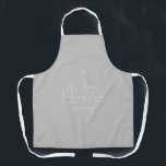 Weihnachtsbacken Crew modern minimalistisch grau Schürze<br><div class="desc">Weihnachtsbäckerei Crew modern minimalelegante Art traditionelle Weihnachtsfeiertage Geschenk graue Feiertag Backbäckerei Crew Schürze Design.</div>