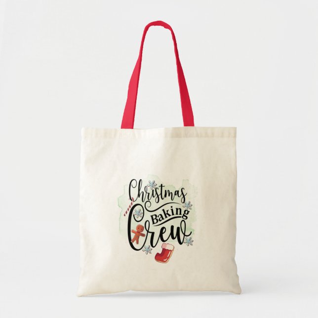 Weihnachtsbacken-Crew Tragetasche (Vorne)