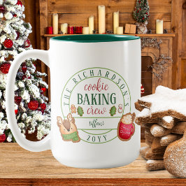Weihnachtsbacken-Crew Zweifarbige Tasse