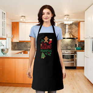Weihnachtsbacken Erinnerungen schwarz Schürze