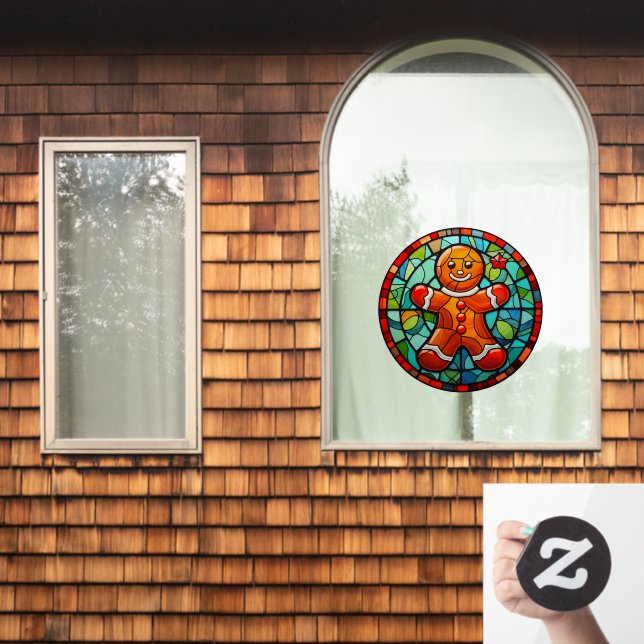 Weihnachtsbacken Gingerbrot Mann Fensteraufkleber (Fenster Zuhause)