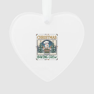 Weihnachtsbäcker-Crew Schneemann Chef Lebkuchen Co Ornament