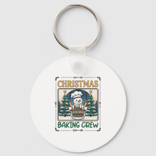 Weihnachtsbäcker-Crew Schneemann Chef Lebkuchen Co Schlüsselanhänger