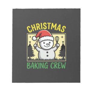 Weihnachtsbäcker-Schneemann-Feiertag Notizblock
