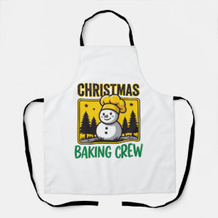 Weihnachtsbäckercrew Schneemann Holiday Design Schürze