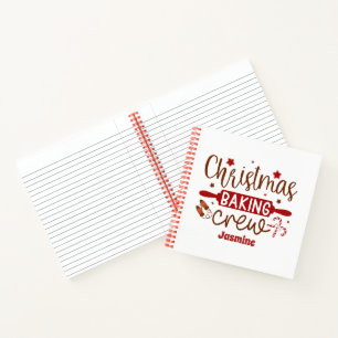 Weihnachtsbäckerei Crew geben Sie Ihren eigenen Na Notizbuch
