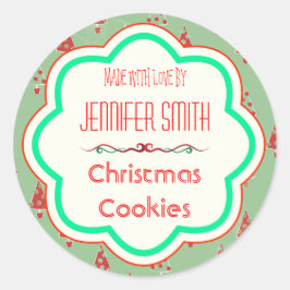 Weihnachtsbäckerei Gebäck Runder Aufkleber