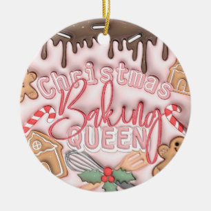 Weihnachtsbäckerei Keramik Ornament