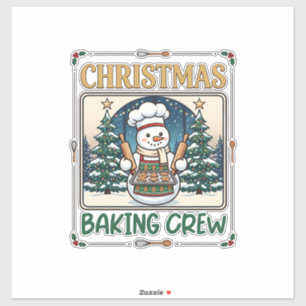 Weihnachtsbäckerei-Schneemann-Chef-Lebkuchen-Coo Aufkleber