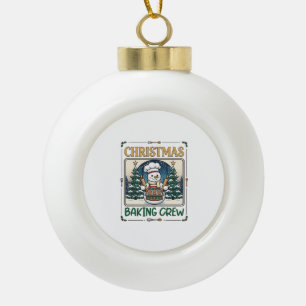 Weihnachtsbäckerei-Schneemann-Chef-Lebkuchen-Coo Keramik Kugel-Ornament