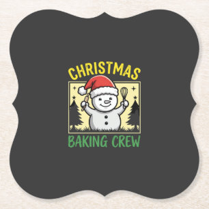 Weihnachtsbäckerei-Schneemann-Feiertag Untersetzer