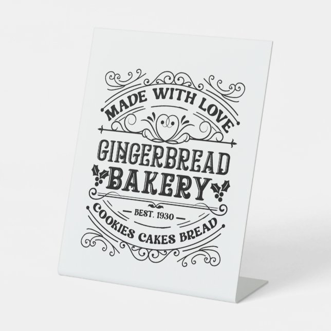 Weihnachtsbäckerei Sockelschild (Vorderseite)
