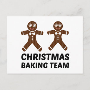 WEIHNACHTSBÄCKEREI-TEAM GINGERBREAD POSTKARTE