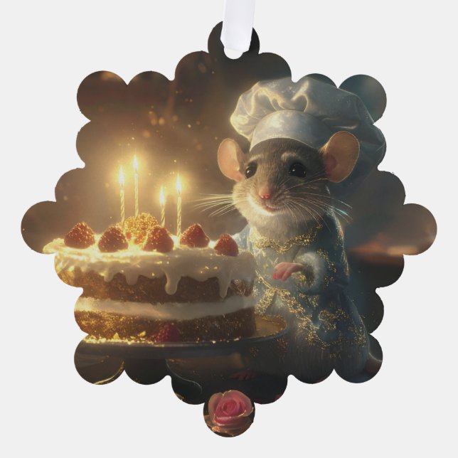 Weihnachtsbäckerei von Fabulous Mice Baker Ornament Karte (Vorderseite)