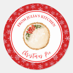 Weihnachtsbäckerei Weihnachtspie Runder Aufkleber