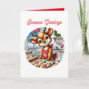 Weihnachtsbäckerinnen hinzufügen feiertagskarte