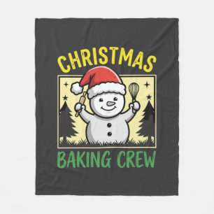 Weihnachtsbäckermannschaft Schneemann Urlaub Fleecedecke