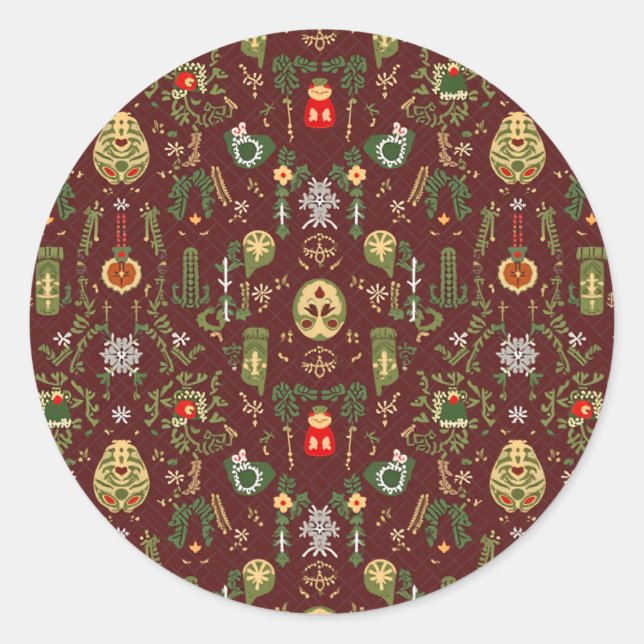 Weihnachtsbäckersticker Runder Aufkleber (Vorderseite)