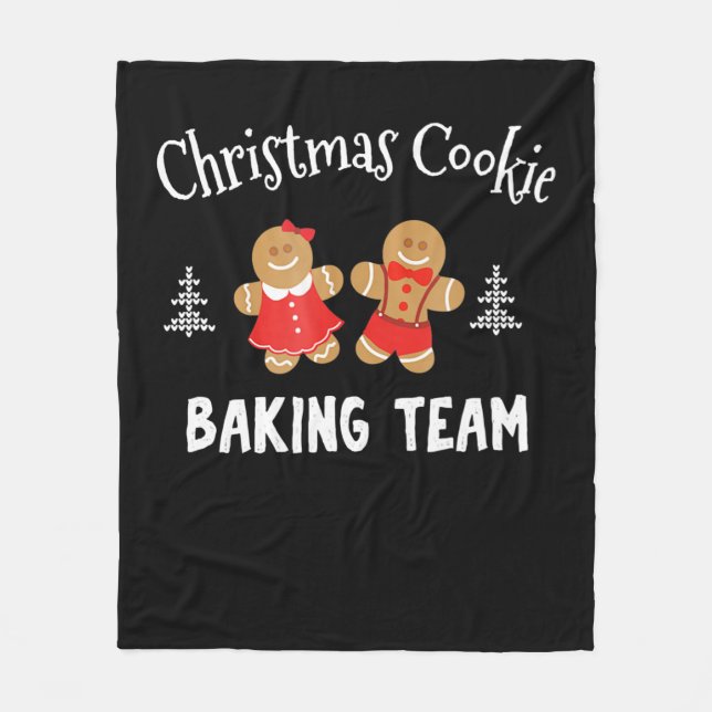 Weihnachtsbackmannschaft | Lebkuchenmann Fleecedecke (Vorderseite)