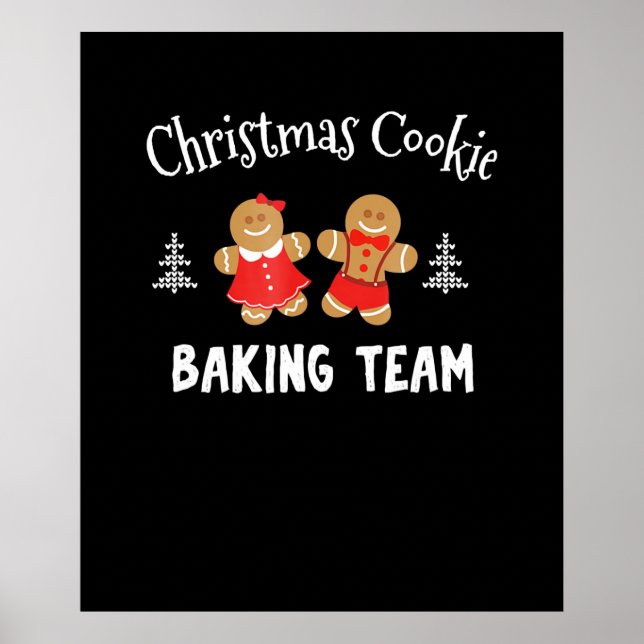 Weihnachtsbackmannschaft | Lebkuchenmann Poster (Vorne)