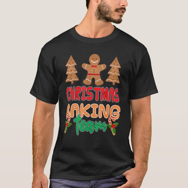 Weihnachtsbackteam Gingerbrett Team Männer Frauen T-Shirt (Vorderseite)